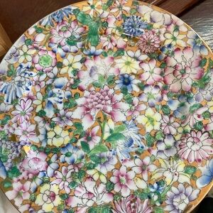 Vintage Floral Decorative Plate
